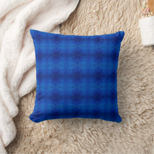 Coussin Symphonie de nuances de bleu profond motif