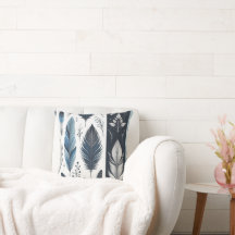 Symphonie de plumes élégante en bleu et argent