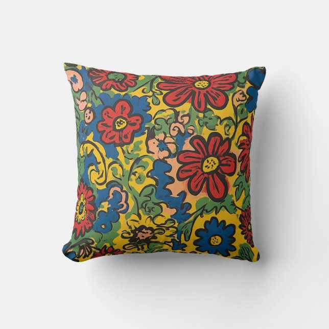 Coussin Symphonie florale (Recto)