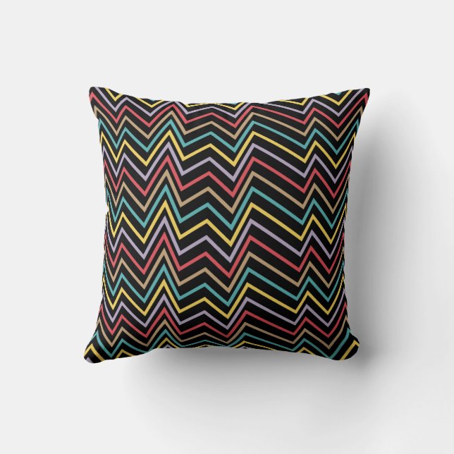 Coussin Symphonie ZigZag vibrante Une explosion d'énergie  (Verso)