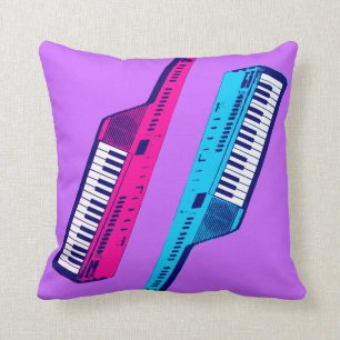 Coussin Synthétiseur Clavier des années 80