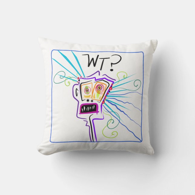 Coussin T.N.-O. ? QUEL ? ? EMOJI Meemogie (Recto)