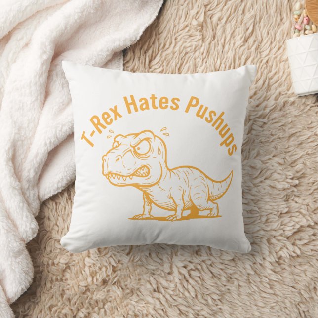 Coussin T-Rex Déteste les Pompes (Couverture)