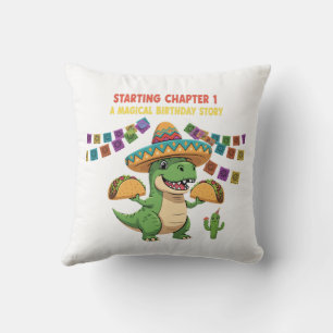 Coussin T-Rex Taco Fiesta 1er Anniversaire Nouveau Chapi