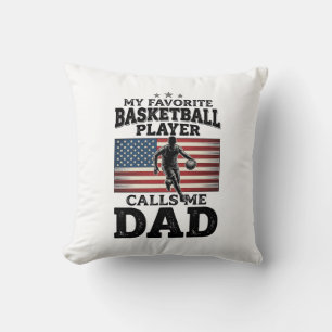 Coussin T-Shirt à gravure vintage patriotique pour papa de