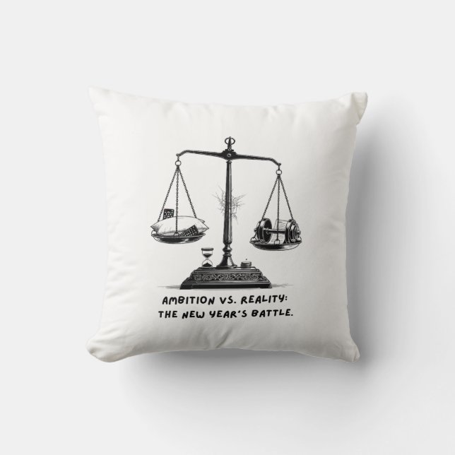 Coussin T-Shirt Ambition contre Réalité (Recto)