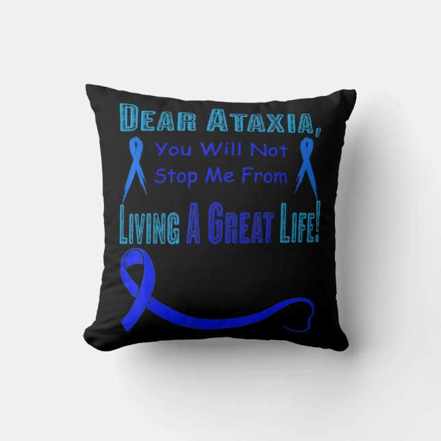 Coussin T-shirt Ataxia Awareness107 (Recto)