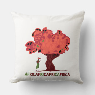 Coussin T-shirt avec acajou et femmes d'Afrique