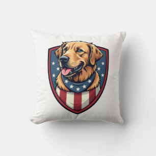 Coussin T-shirt avec gravure Golden Retriever Papa Chien P