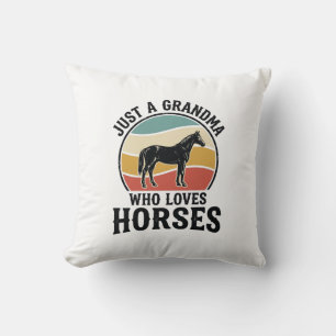 Coussin T-shirt avec gravure vintage Grand-mère aime les c