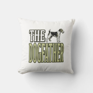 Coussin T-shirt avec gravure vintage Terrier Dog Father_