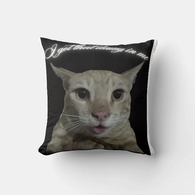 Coussin T-shirt chat (Recto)
