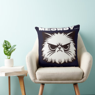 Coussin T-Shirt Chatte Furieuse Meowdy Ne Me Parle Pas Biz