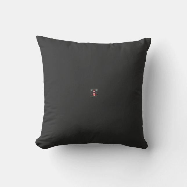 Coussin T-shirt classique de Noël laid avec chien teckel (Recto)