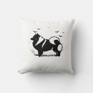 Coussin T-shirt classique silhouette de lune d'Halloween K
