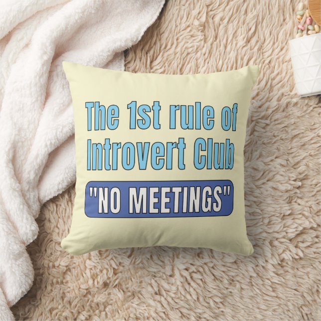 Coussin T-Shirt Club Introverti (Couverture)