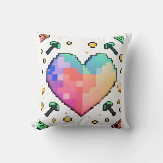 Coussin T-shirt Coeur Pixel - Amour Rétro, Vibes Modernes