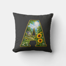 T-Shirt Cottage Tournesol Lettre A Or 3D Luxe