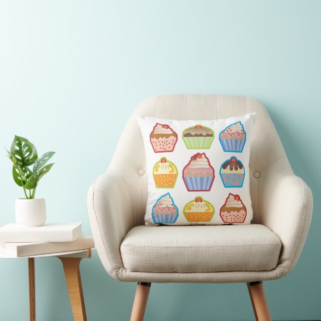 Coussin T-shirt Cupcakes Lotsa (Chaise)