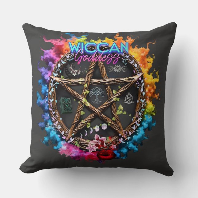 Coussin T-shirt de la déesse de Wiccan (Recto)