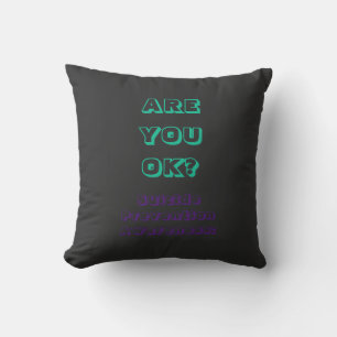 Coussin T-shirt de sensibilisation à la prévention du suic