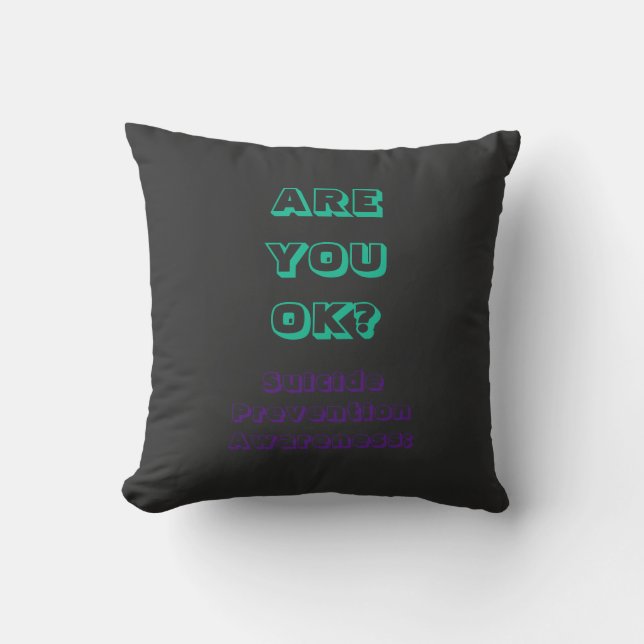 Coussin T-shirt de sensibilisation à la prévention du suic (Recto)