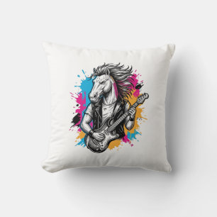 Coussin T-Shirt Desi avec gravure vintage de joueur de gui