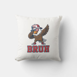 Coussin T-Shirt Dessin de gravure vintage de l'aigle patri