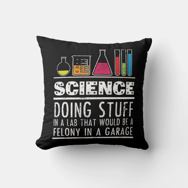 Coussin T-shirt drôle de chimie de la Science pour des (Recto)