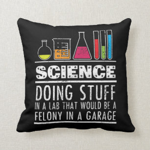 Coussin T-shirt drôle de chimie de la Science pour des