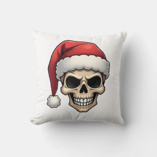 Coussin T-Shirt drôle de crâne de Noël Santa XMES hommes f