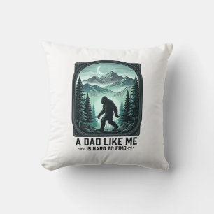 Coussin T-shirt drôle de papa Bigfoot Gravure vintage pour