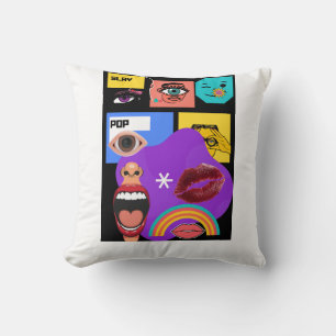 Coussin T-Shirt Explosion Pop Art Audacieuse Style Bande