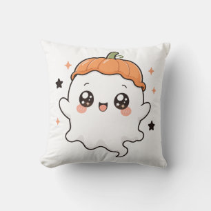 Coussin : T-shirt fantôme Citrouille Mignon