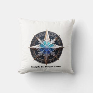Coussin T-Shirt Flocon de Neige Vibrant, Art Métallisé Bou