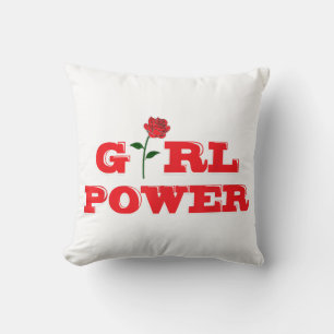 Coussin T-shirt Girl Power - Femmes féministes fantastique