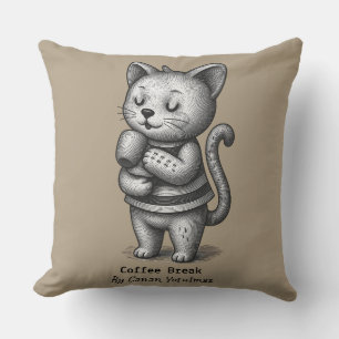 Coussin T-shirt graphique avec une illustration mignonne d