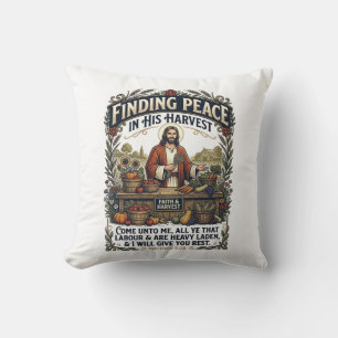 Coussin T-shirt graphique de nourriture artisanale du marc