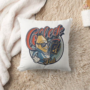 Coussin T-shirt graphique rétro drôle de banane de confrér