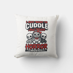 Coussin T-shirt graphique vintage avec un design de film d