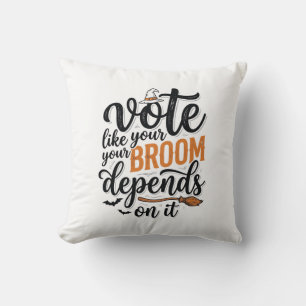 Coussin T-shirt Halloween Votez Comme Votre Balai En Dépen
