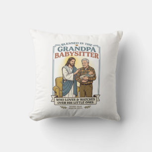 Coussin T-shirt humour gardien grands-parents Jésus Foi B