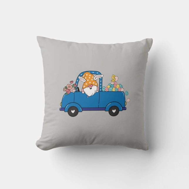 Coussin T-Shirt, le bébé de printemps du camion de Pâques (Recto)