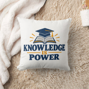 Coussin T-Shirt « Le savoir est pouvoir »
