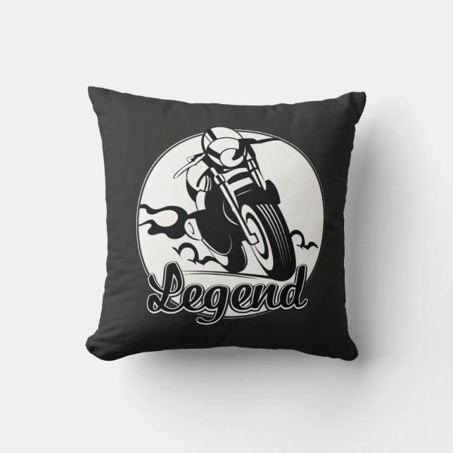 Coussin T-shirt légende moto (Recto)
