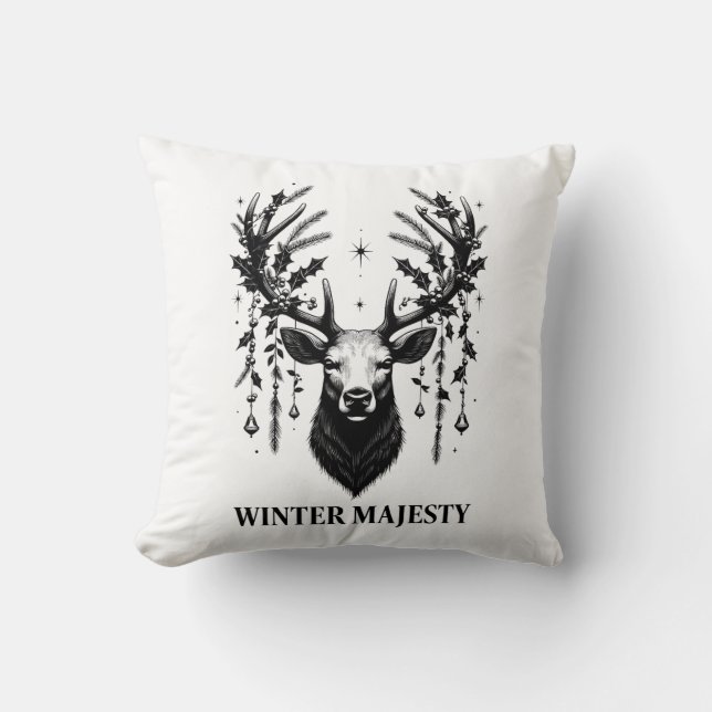 Coussin T-Shirt Majestueux Renne (Recto)