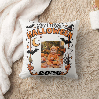 Coussin T-shirt personnalisé Ma première Halloween 2026 Ph