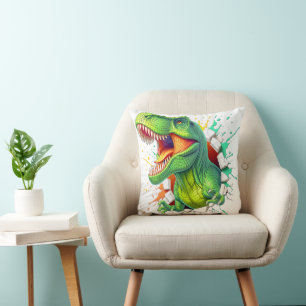 Coussin T-shirt pour garçons avec dinosaure T-Rex 3D