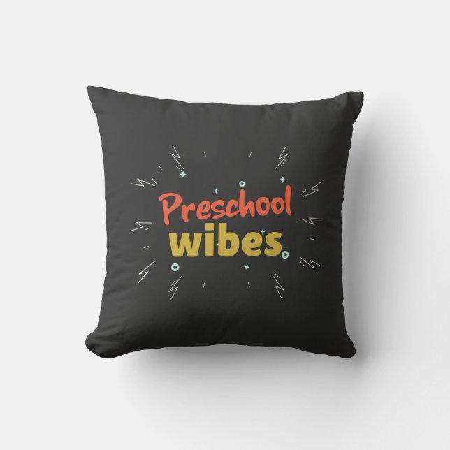 Coussin T-shirt Preschool Teacher (Recto)