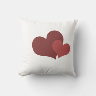 Coussin T-shirt Saint-Valentin motif cœur pour femmes